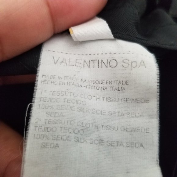 Auth VALENTINO Spa Front Zip Straight Leg Pants 100% Silk Size 6 - Picture 10 of 11